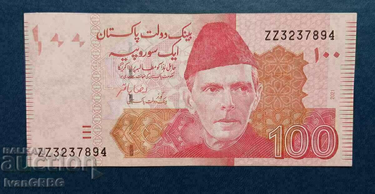 100 de rupii Pakistan 2021