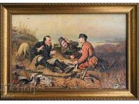 Hunters on the trail - Vasily Perov, a picture about hunters