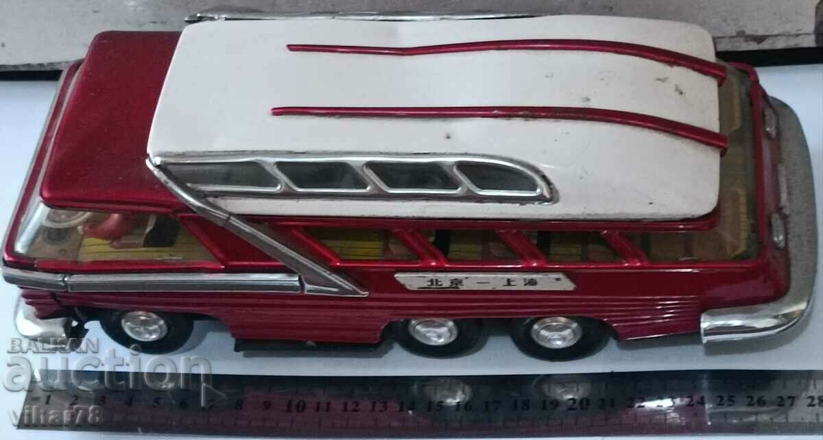 old tin toy tourist bus - 5