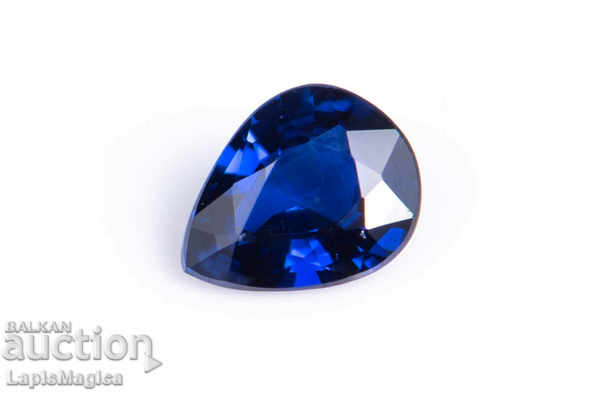 Blue untreated sapphire 0.27ct VVS drop cut