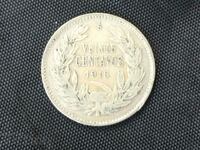 Chile 20 centavos 1916 condor silver