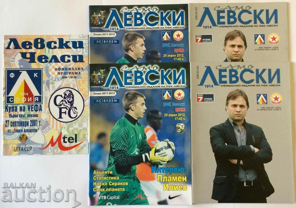 Football program Levski CSKA 5 pieces