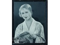 Pictură veche, portret, femeie în kimono, I. Radulov, anii 1930 BZC