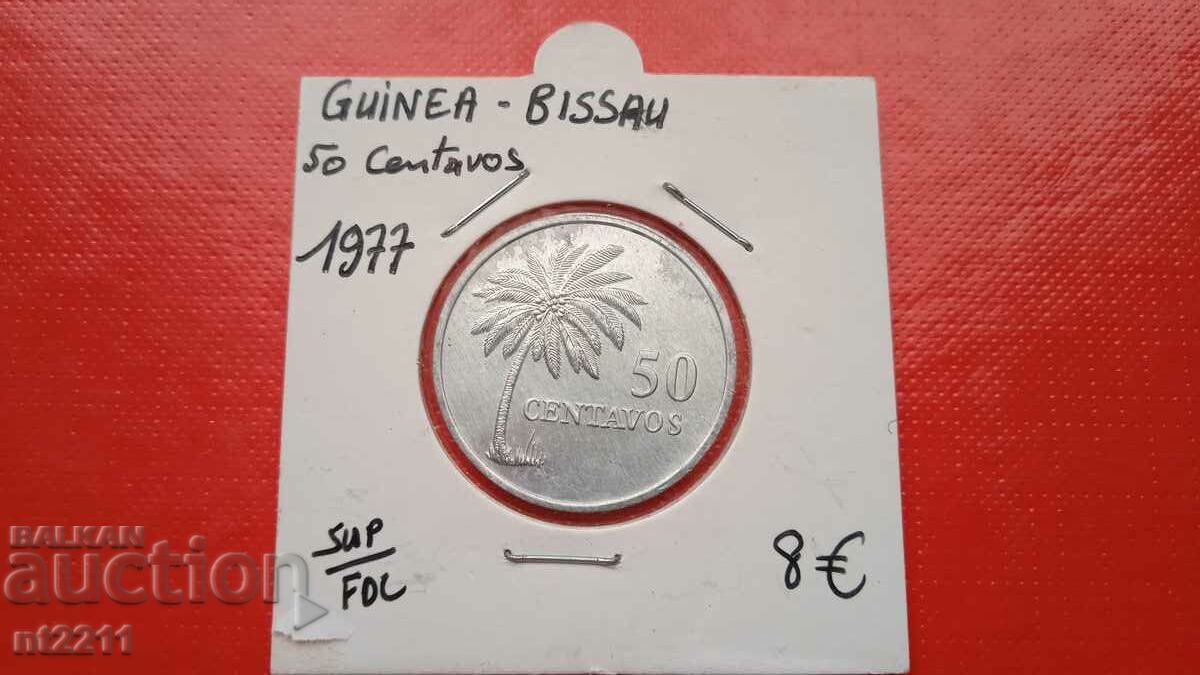 Monedă 50 centavos Guineea Bissau