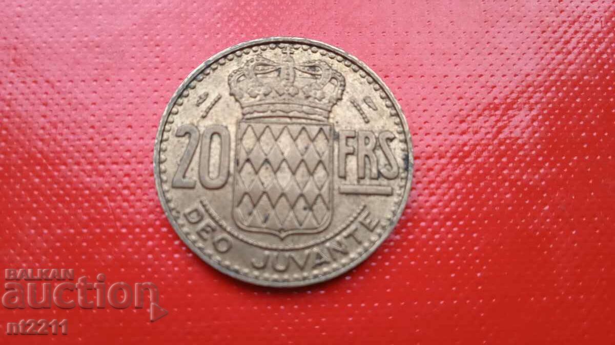 Монета 20 франка Монако