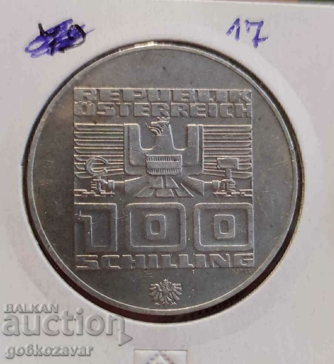 Австрия 100 Шилинга 1976г Сребро ! Австрия 100 Шилинга 1976г Сребро !