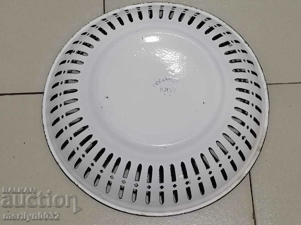 Old enamelled bread pan enamel from the 1960s - 6