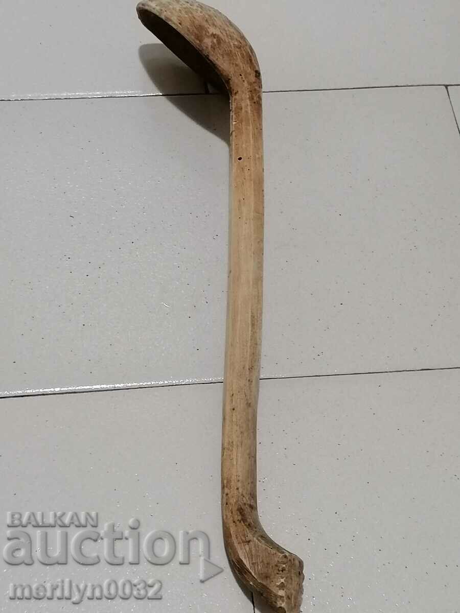 lingura de lemn vechi, din lemn, - 7