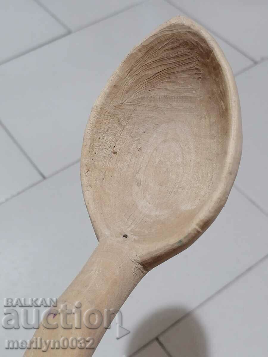 Old wooden spoon, wooden, - 5