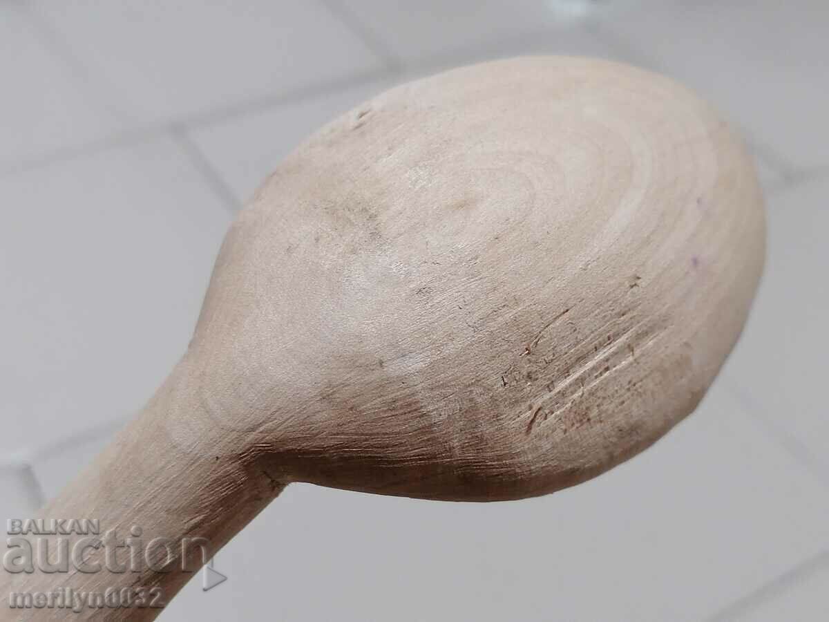 Old wooden spoon, wooden, - 6