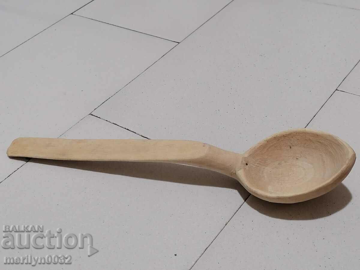 Old wooden spoon, wooden, - 7