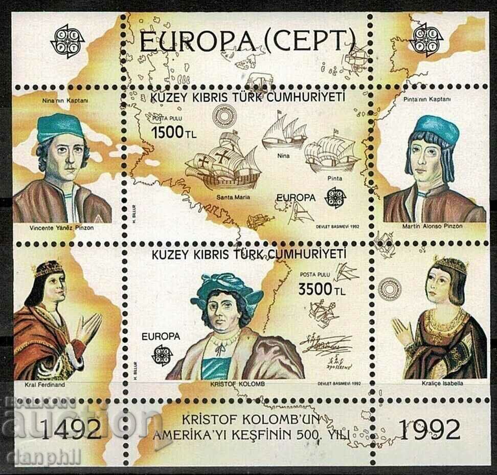 Cipru Turc 1992 Europa CEPT Bloc (**), curat, netimbrat