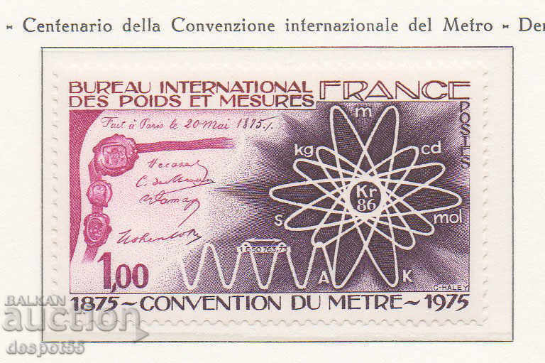 1975. Franţa. 100 de ani de la convenția metrului.