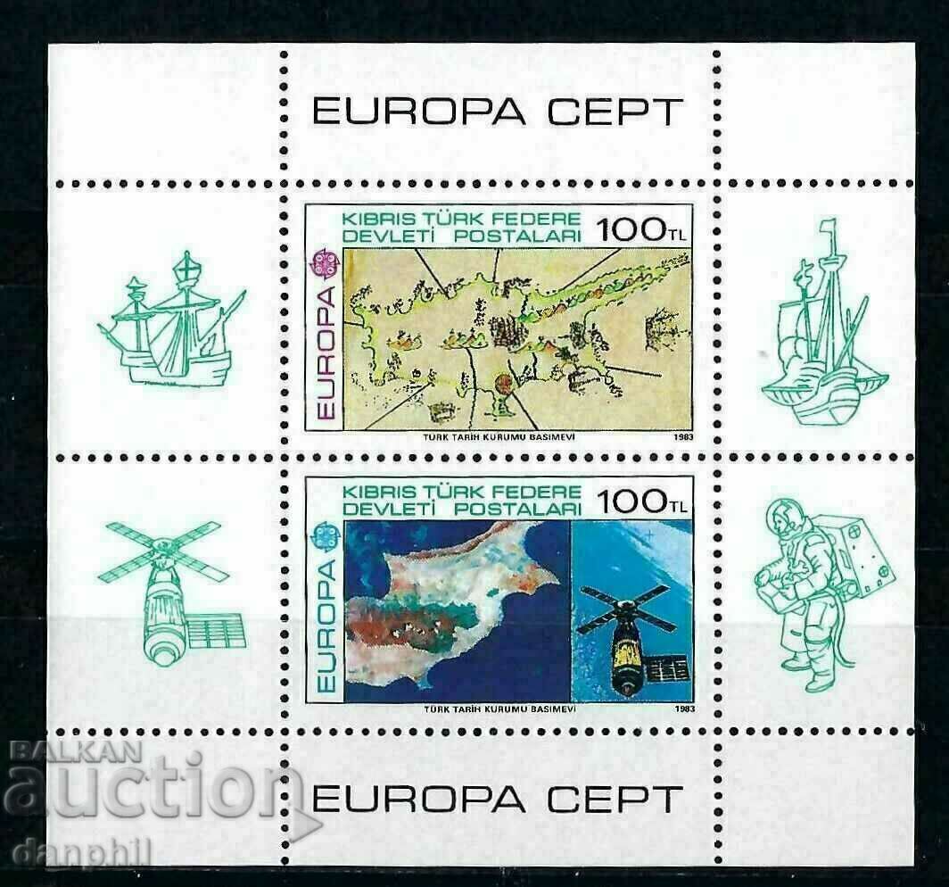 Τουρκική Κύπρος 1983 Ευρώπη Μπλοκ CEPT (**), καθαρό, χωρίς σφραγίδα