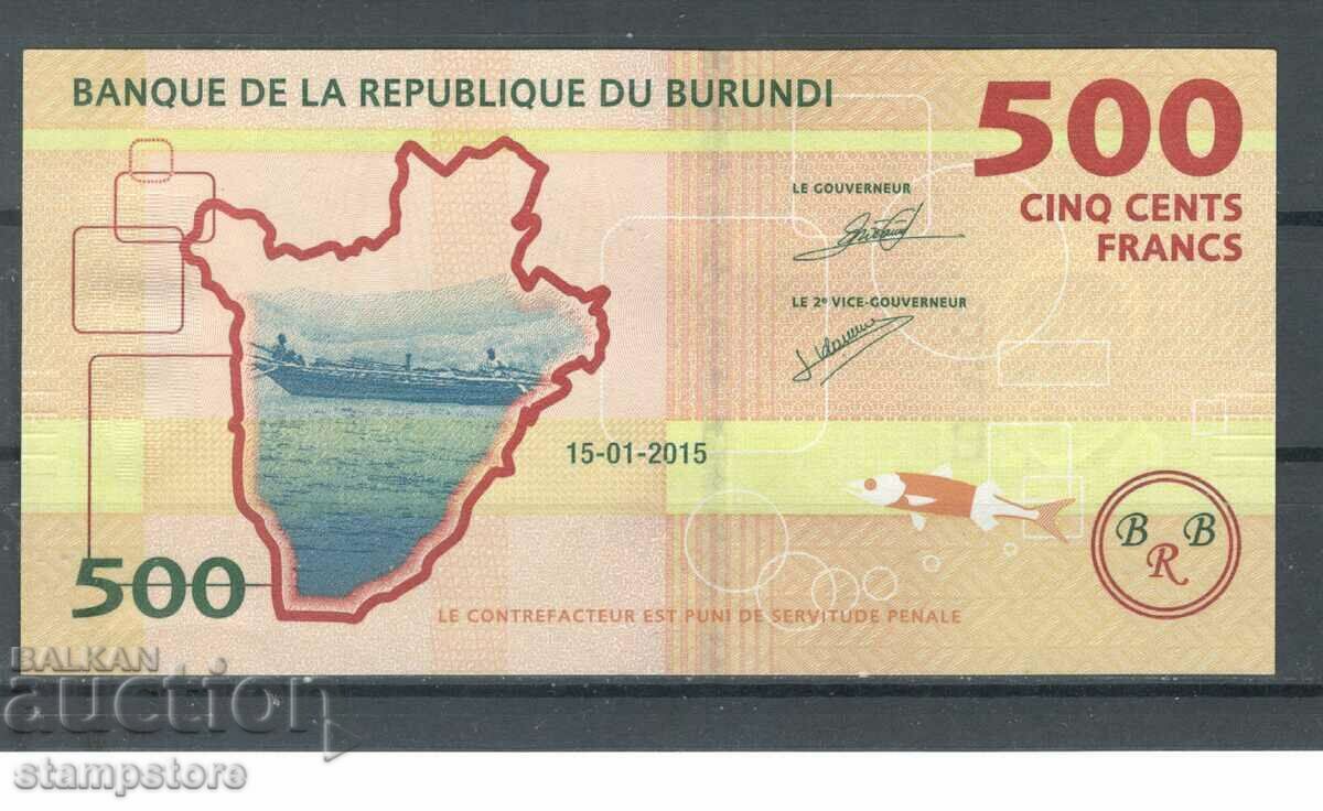 Бурунди - 500 франка 2015 г