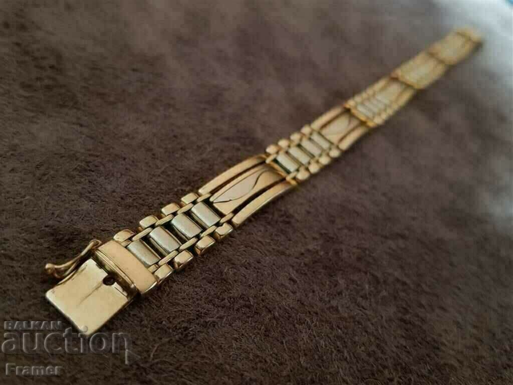 GOLD 14 K Bicolor SOLID Stylish elegant gold bracelet - 5 GOLD 14 K Bicolor SOLID Stylish elegant gold bracelet - 5