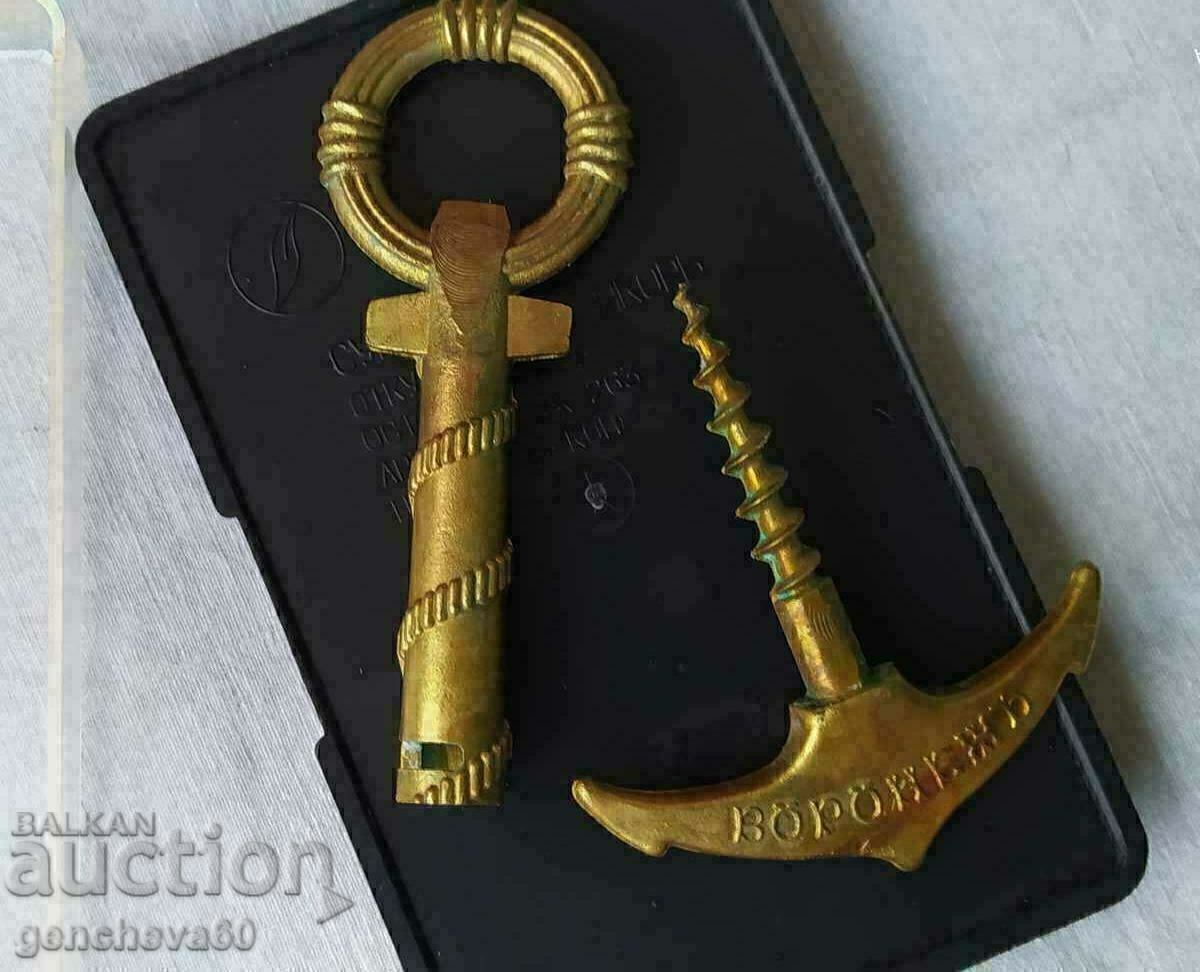 Anchor Brass Wine Corkscrew Opener - 5 Anchor Brass Wine Corkscrew Opener - 5