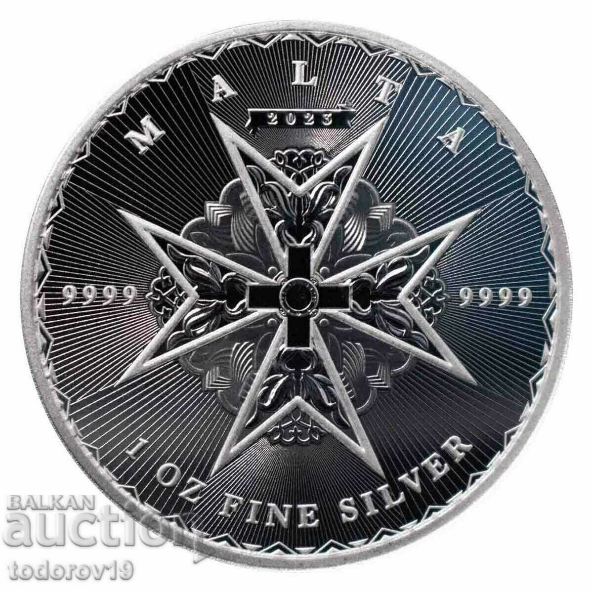 1 oz Сребро Малтийски Кръст - Малта 2023