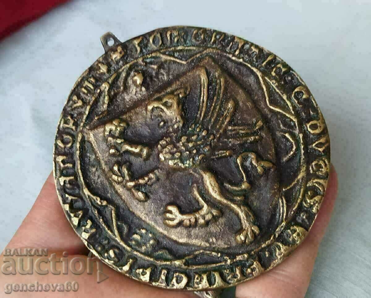 Auction Rare old bronze POLICE plaque Auction Rare old bronze POLICE plaque