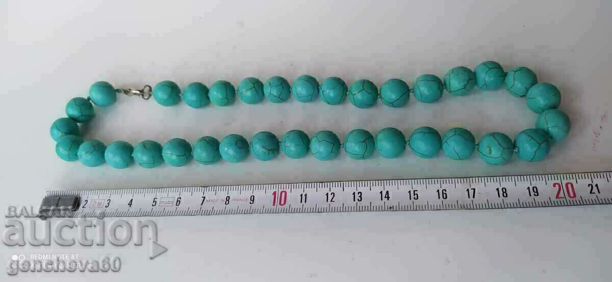 Σετ τιρκουάζ κολιέ, βραχιόλι και σκουλαρίκια - 6