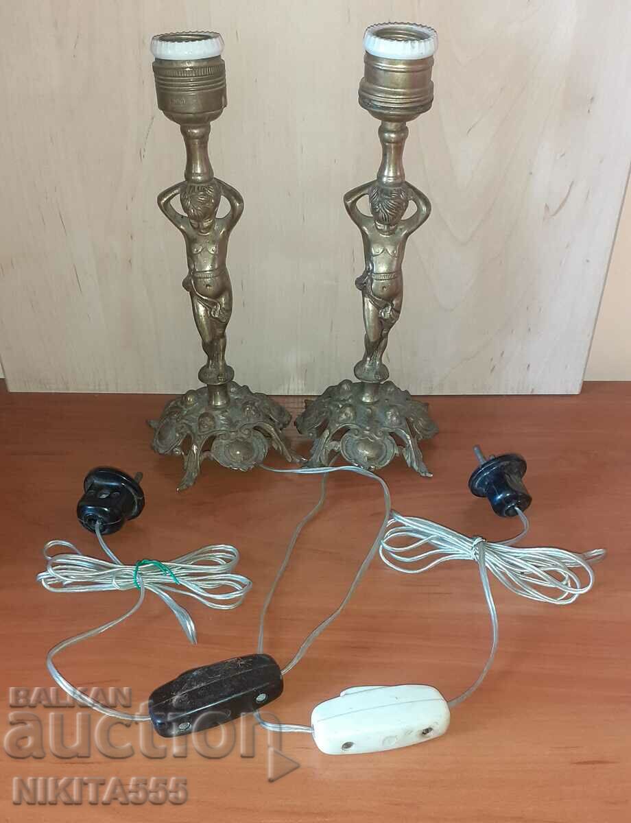 Beautiful night lamps made of bronze with price 200.00 BGN | € 102.26 Beautiful night lamps made of bronze with price 200.00 BGN | € 102.26