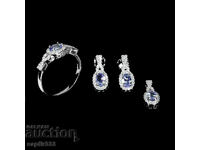 EXCITING DELICATE SET WITH NATURAL TANZANITES