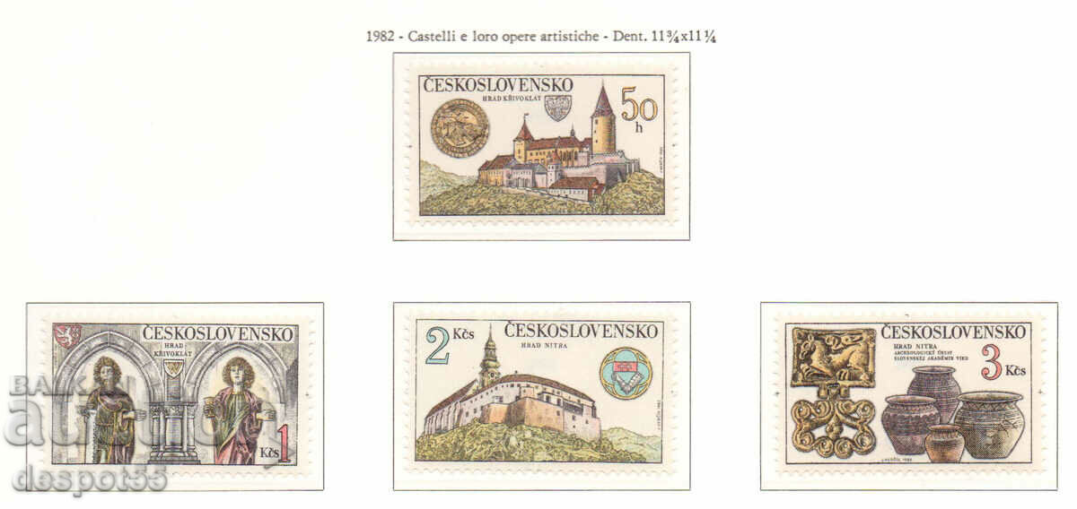 1982. Czechoslovakia. Castles.