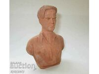 Стар майсторски керамичен бюст Вапцаров статуетка фигура