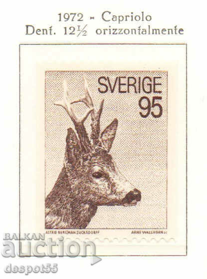 1972. Σουηδία. Ευρωπαϊκό ζαρκάδι.