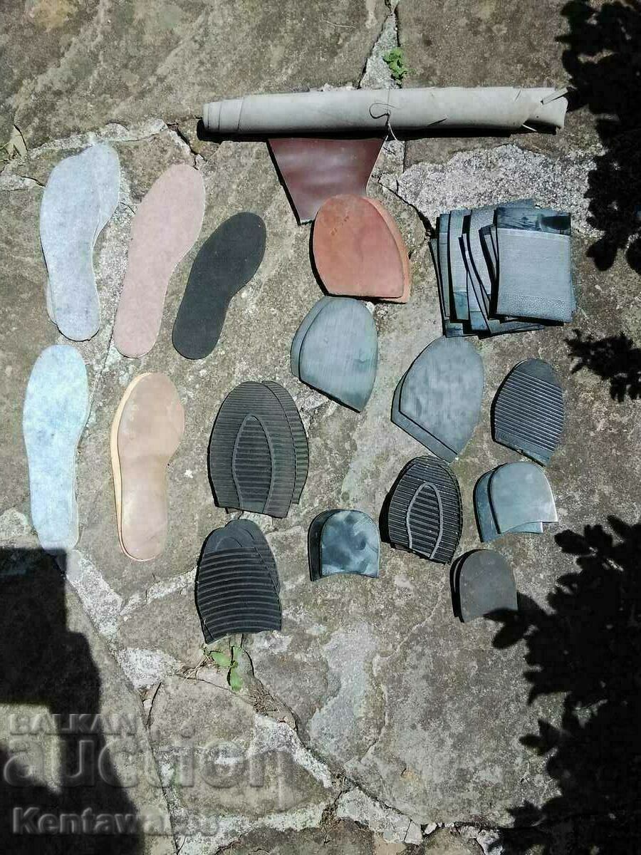 Old shoe materials.