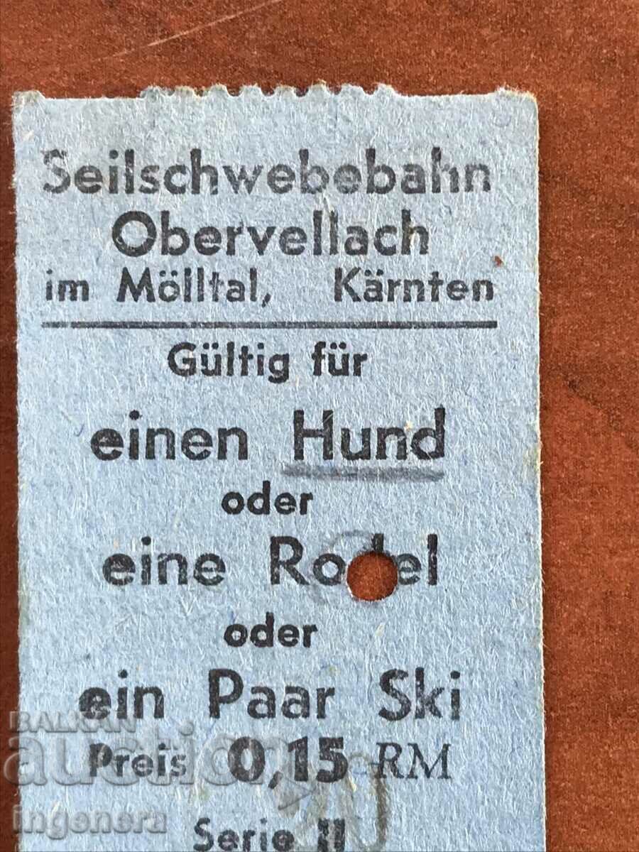 AUSTRIA SKI LIFT TICKET-1948 with price 15.00 BGN | € 7.67