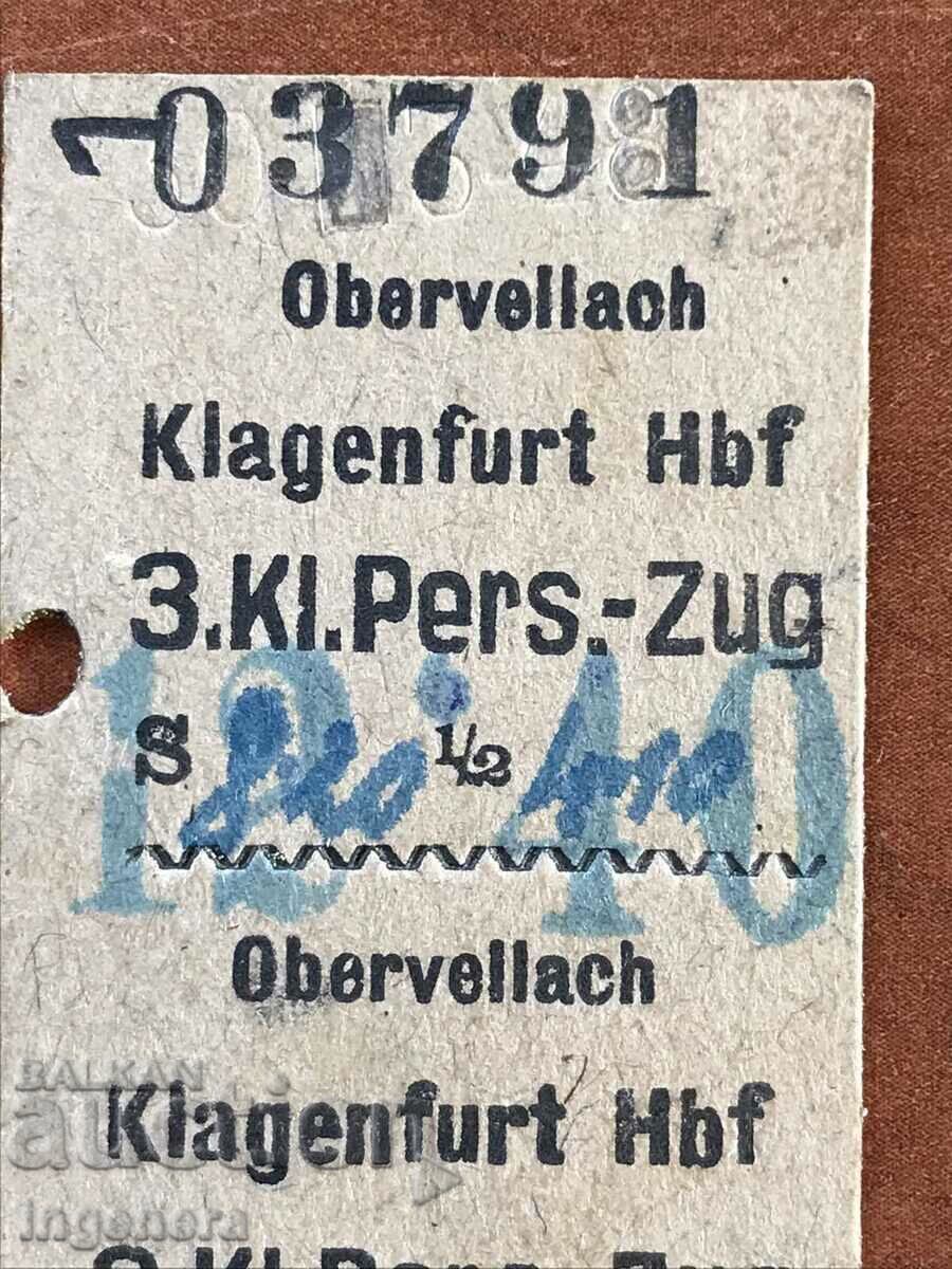 Licitație BILET DE TREN 1948 AUSTRIA