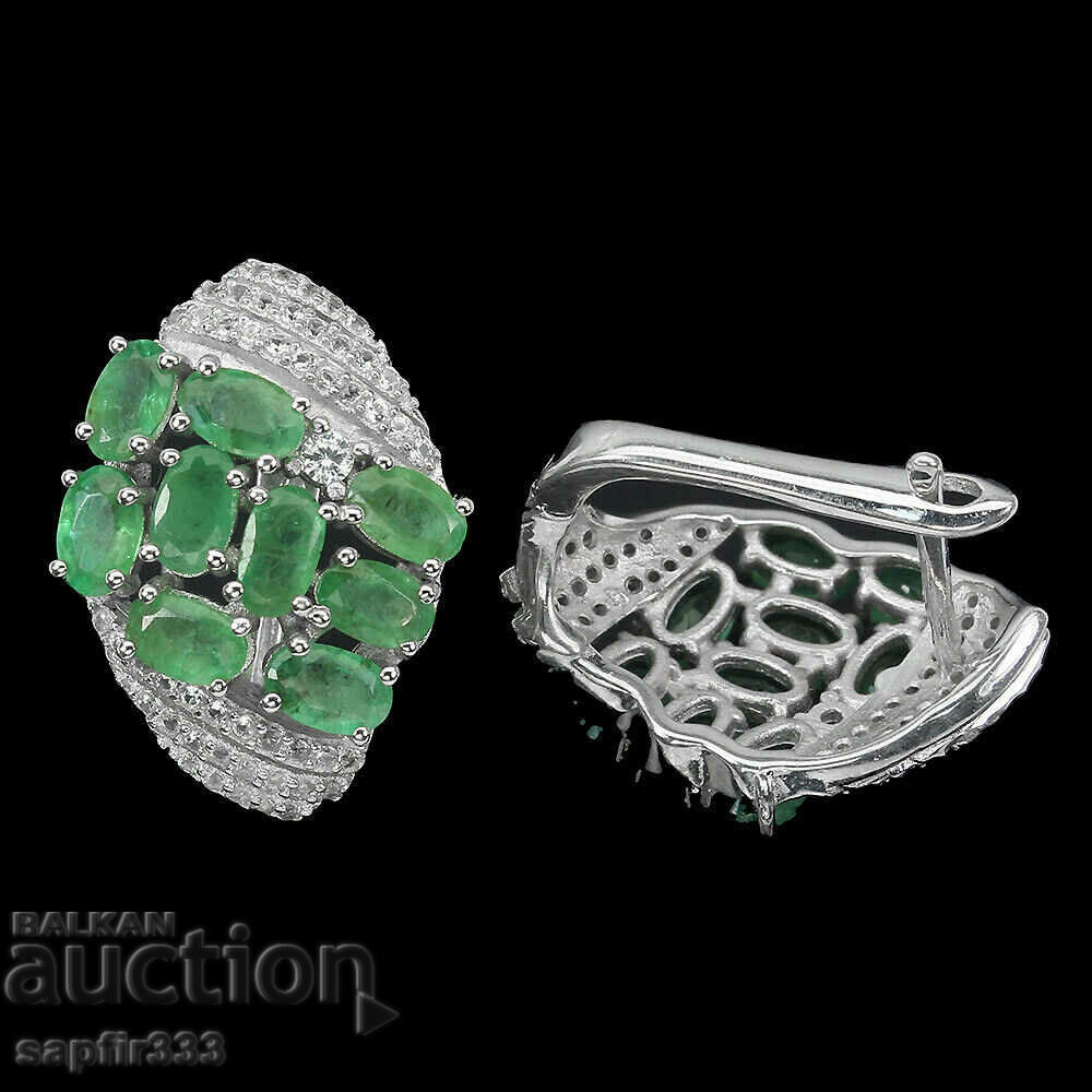 Auction DESIGNER ROYAL EARRINGS WITH NATURAL EMERALDS AND TOPAZS Auction DESIGNER ROYAL EARRINGS WITH NATURAL EMERALDS AND TOPAZS
