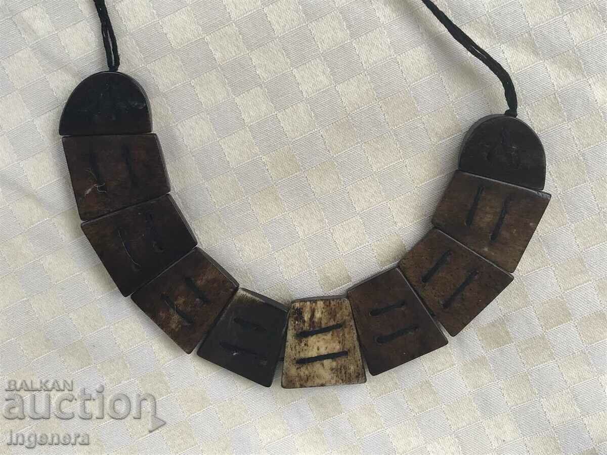 NECKLACE JEWELRY NECKLACE FROM ELEMENTS OF BUFFALO HORN - 5