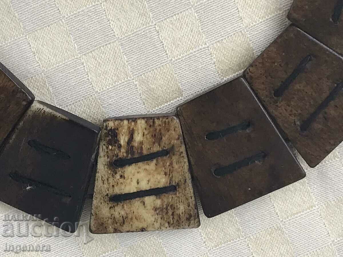 NECKLACE JEWELRY NECKLACE FROM ELEMENTS OF BUFFALO HORN - 6