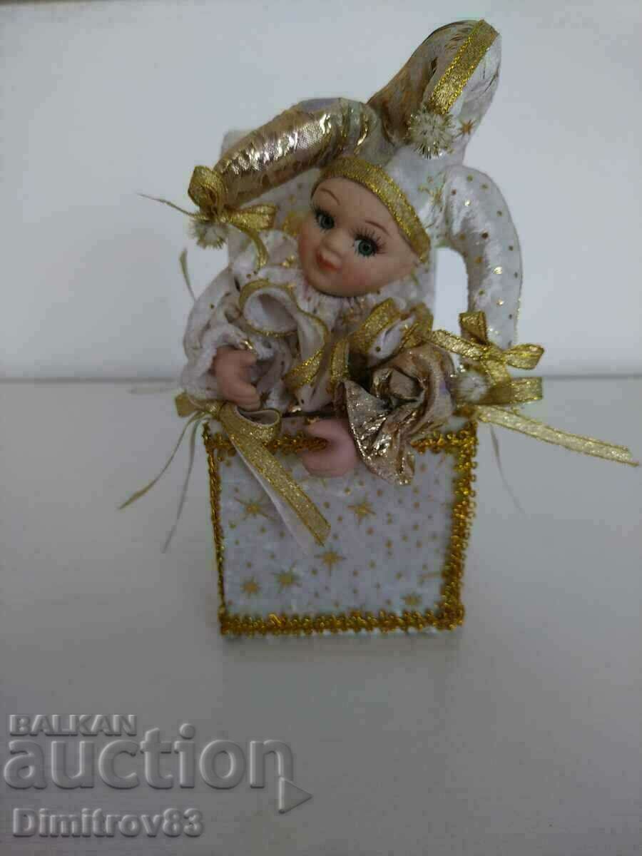 Porcelain doll music box