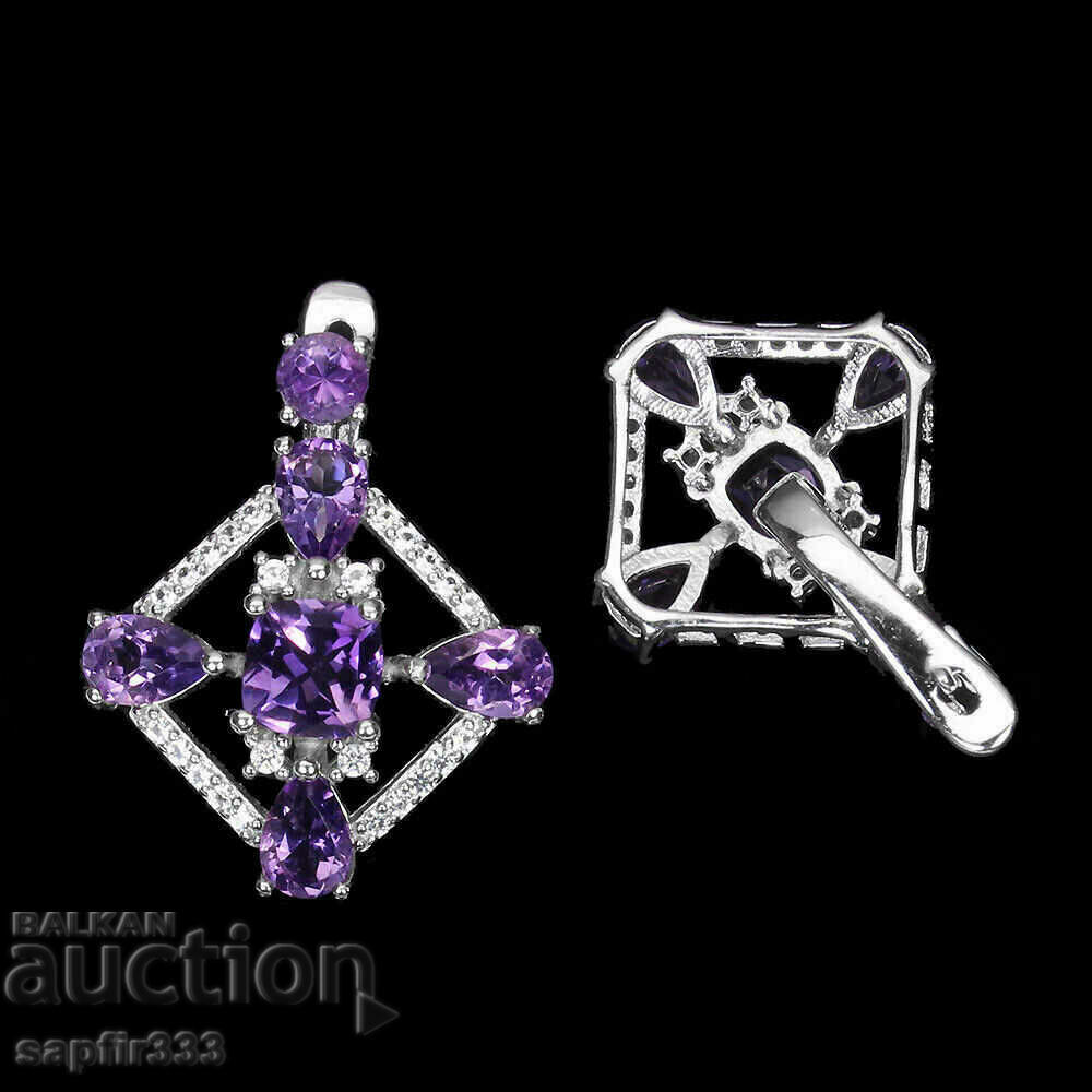 Auction CHIC DESIGNER EARRINGS WITH NATURAL AMETHYSTS AND TOPAZS Auction CHIC DESIGNER EARRINGS WITH NATURAL AMETHYSTS AND TOPAZS