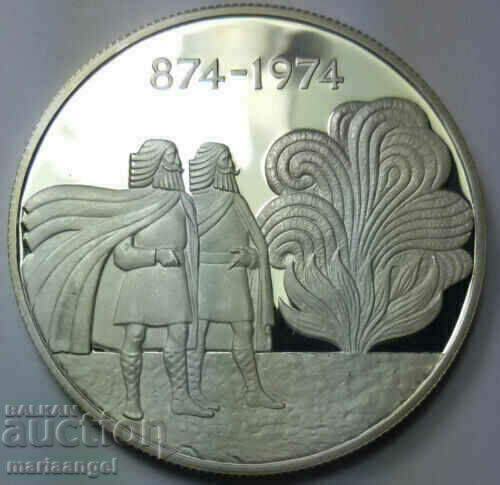 1000 крони 1974  30,13г 1100 години PROOF UNC сребро