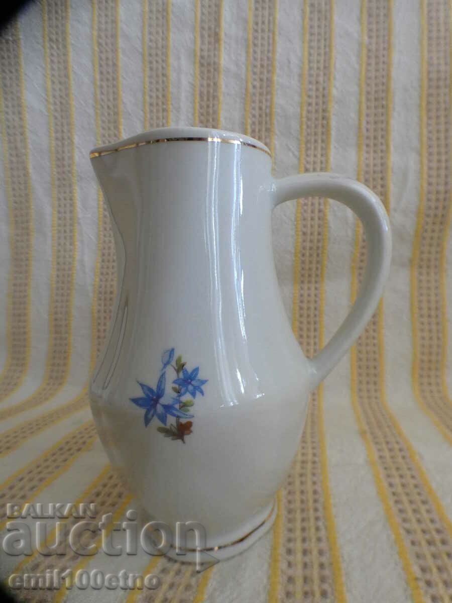 Small beautiful jug, old Bulgarian porcelain Kitka Novi Pazar with price 8.00 BGN | € 4.09
