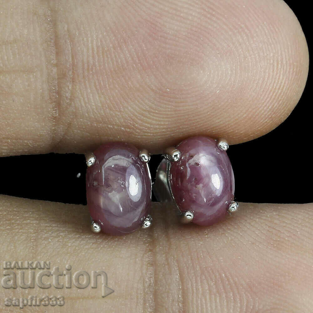 UNIQUE EARRINGS WITH A NATURAL RUBY STAR with price 382.00 BGN | € 195.31 UNIQUE EARRINGS WITH A NATURAL RUBY STAR with price 382.00 BGN | € 195.31