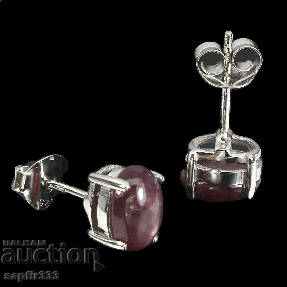 Auction UNIQUE EARRINGS WITH A NATURAL RUBY STAR Auction UNIQUE EARRINGS WITH A NATURAL RUBY STAR