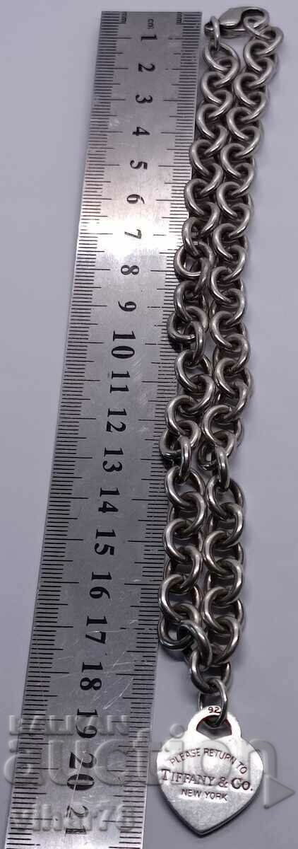 Brand TIFFANY Sterling Silver Necklace and Bracelet Set - 5 Brand TIFFANY Sterling Silver Necklace and Bracelet Set - 5