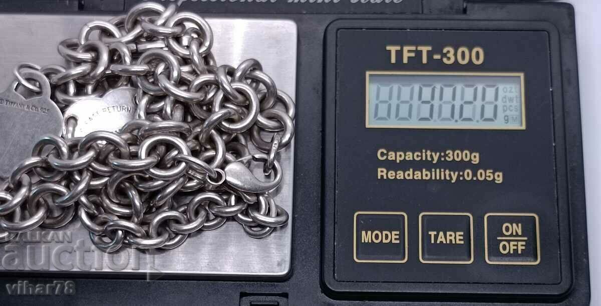 Brand TIFFANY Sterling Silver Necklace and Bracelet Set - 7