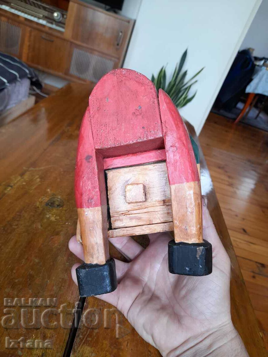 Old wooden Pinocchio piggy bank - 6 Old wooden Pinocchio piggy bank - 6