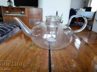 Old glass teapot