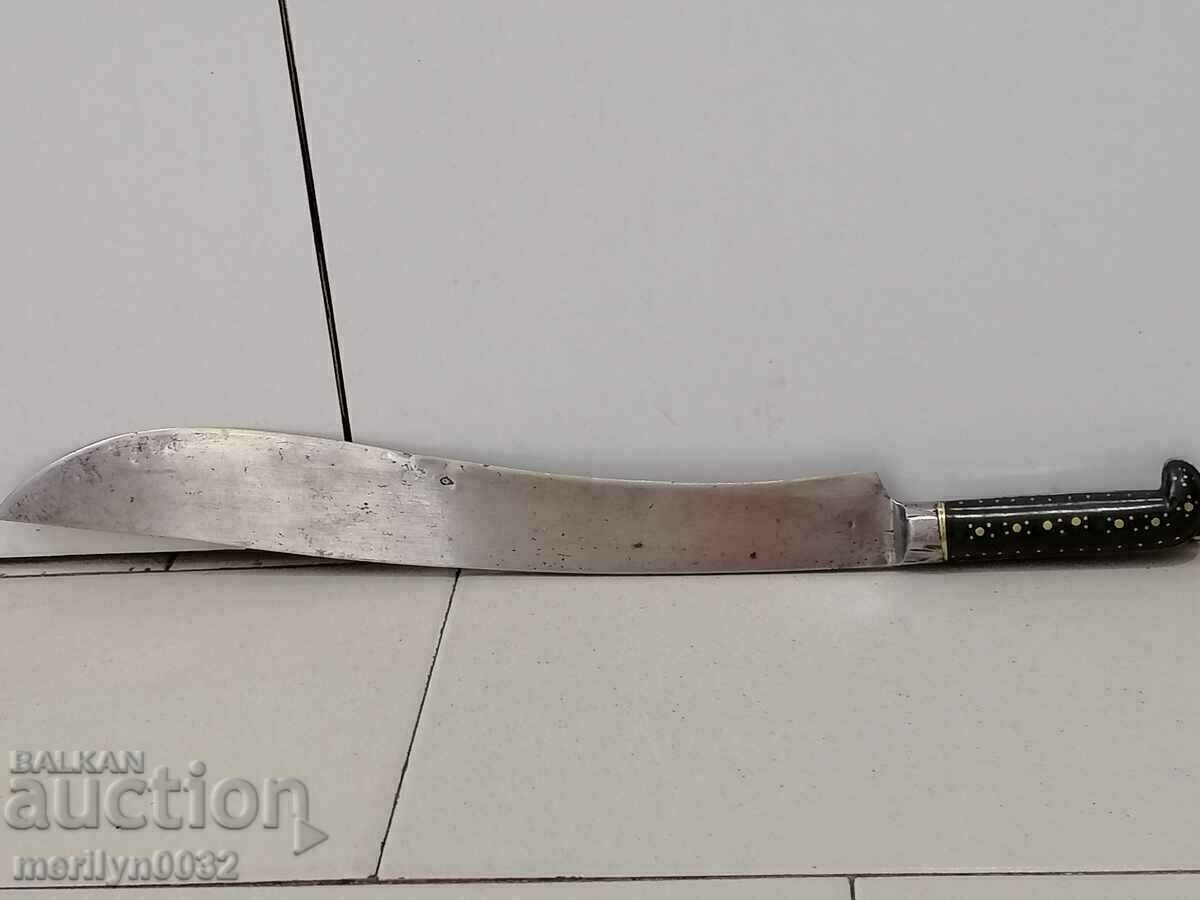 Auction Bulgarian karakulak with the inscription haidushki knife saber Auction Bulgarian karakulak with the inscription haidushki knife saber