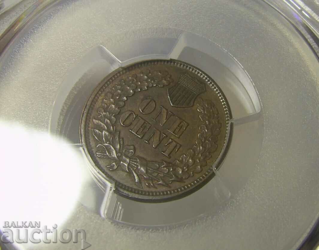 Livrarea RR! SUA 1 Cent 1869 AU58 PCGS RARE!