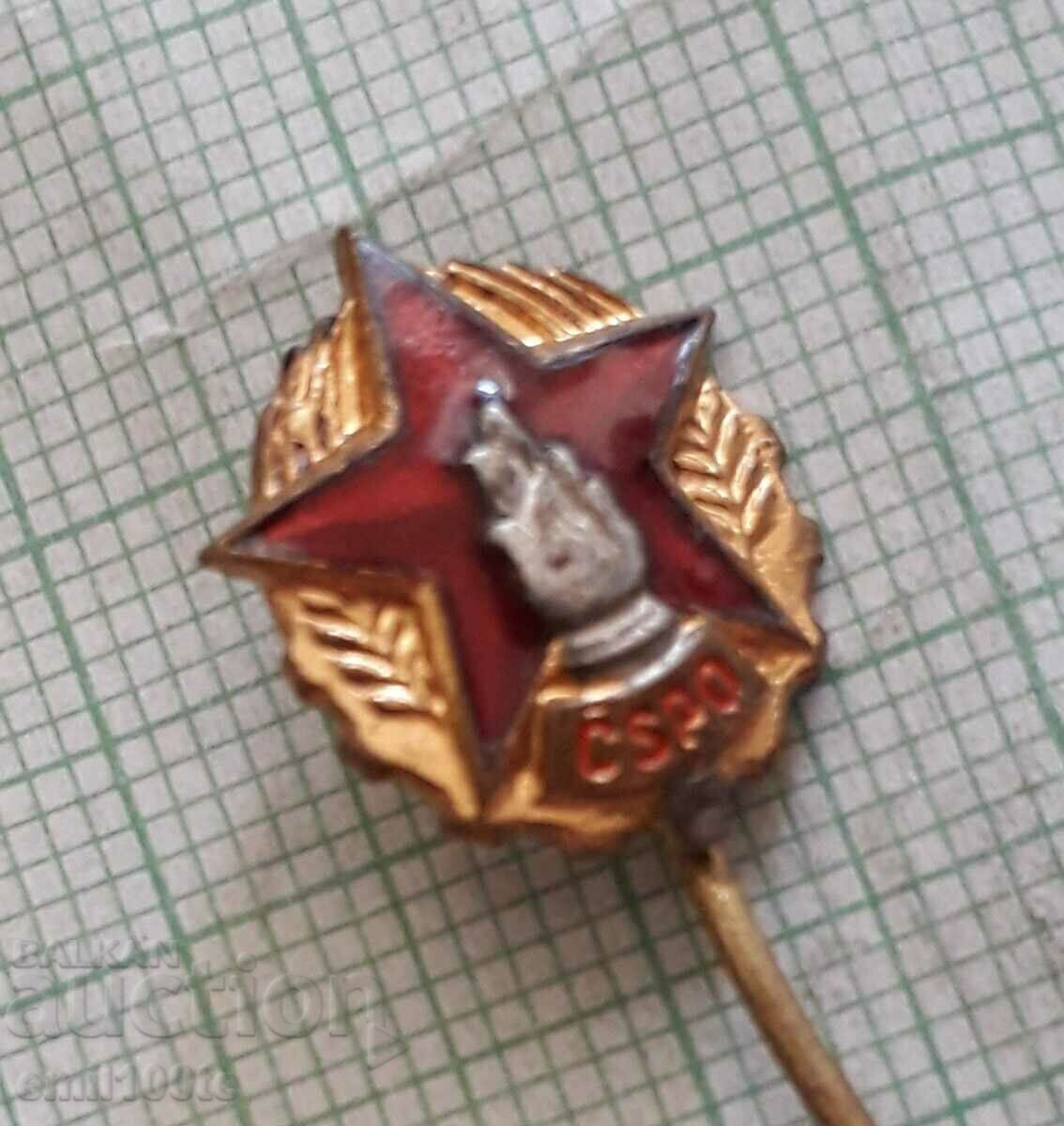 Auction  CSPO Firefighter Badge Czechoslovak Fire Service