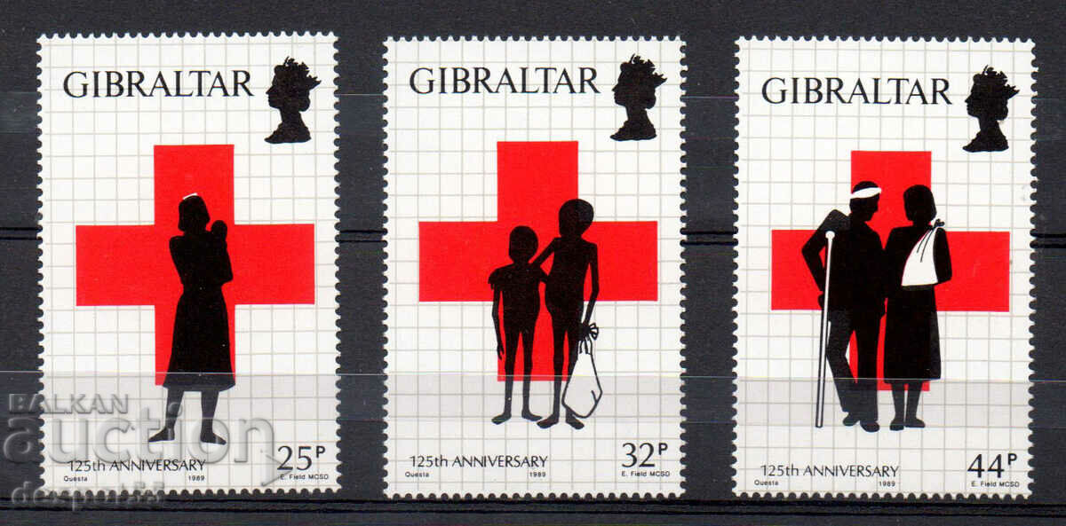 1989. Гибралтар. 125 год. на Международния червен кръст.