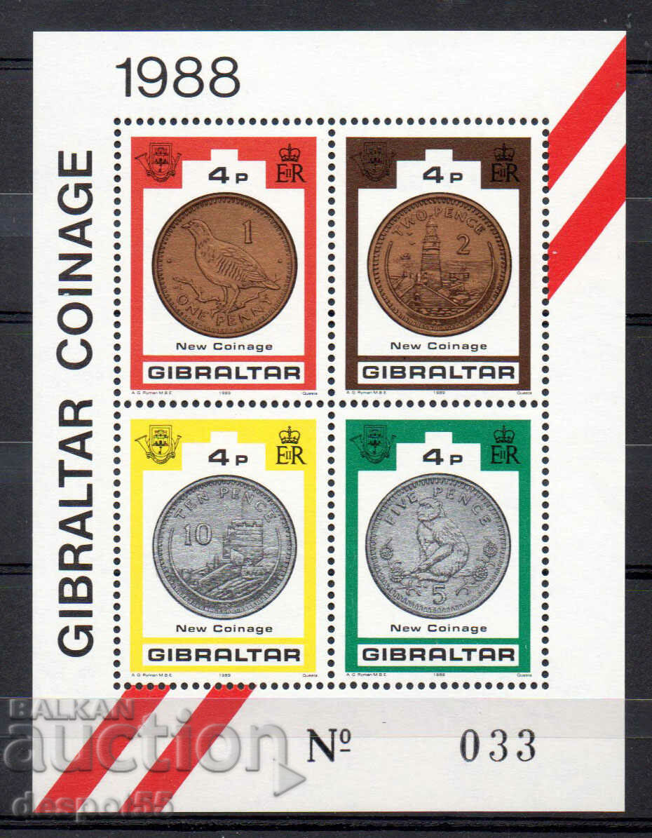 1989. Gibraltar. Monede nouă. Bloc.